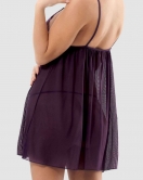 Tül Babydoll Gecelik Takım Mor - 3011.1364.