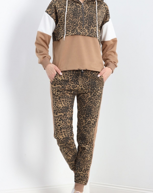Parçalı Eşofman Takımı Leoparkahve - 8122.1005.