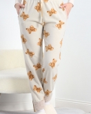 Paçası Peluşlu Polar Cepli Pijama Altı Taş - 20581.1287.