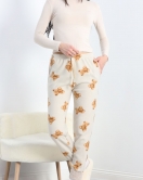 Paçası Peluşlu Polar Cepli Pijama Altı Taş - 20581.1287.