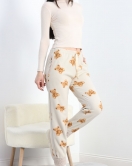Paçası Peluşlu Polar Cepli Pijama Altı Taş - 20581.1287.