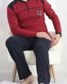 Erkek Pijama Takımı Bordo - 20219.1838.