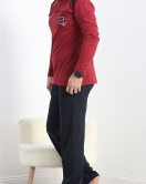 Erkek Pijama Takımı Bordo - 20219.1838.