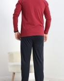 Erkek Pijama Takımı Bordo - 20219.1838.