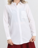 Tek Cepli Gizli Düğme Poplin Gömlek Beyaz - 25524.1874.