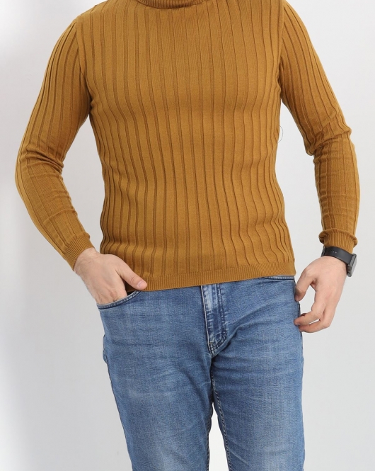Tam Balıkçı Erkek Triko Body Hardal1 - 20366.1874.