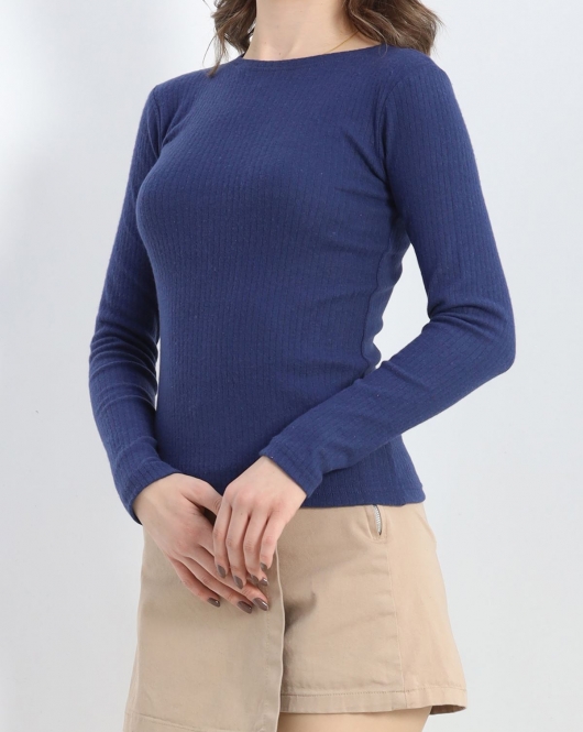 Raporlu Bisiklet Yaka Body Lacivert - 50042.1567.