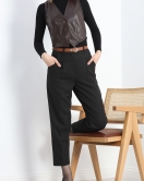 Kemerli Double Pantolon Siyah - 40090.1909.