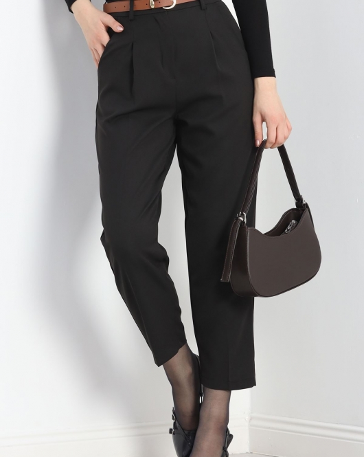 Kemerli Double Pantolon Siyah - 40090.1909.