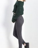 Kemerli Dar Paça Kot Pantolon Füme - 19600.1778.