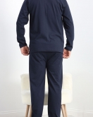 V Yaka Erkek Pijama Takımı Lacivert - 40069.1838.