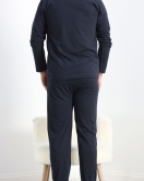 Jakarlı Erkek Pijama Takımı Bordo - 40064.1838.