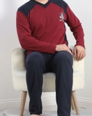 Erkek Pijama Takımı Bordo - 20218.1838.