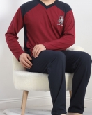 Erkek Pijama Takımı Bordo - 20218.1838.