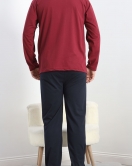 Erkek Pijama Takımı Bordo - 20218.1838.