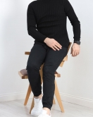 Yarım Balıkçı Erkek Triko Body Siyah - 20374.1874.