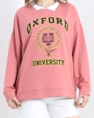 Polo Yaka Baskılı Sweat Gül - 20409.1778.