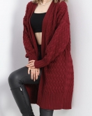 Triko Hırka Bordo - 370.1577.