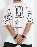 Unisex Oversize 2 İplik Tişört Beyaz - 30246.336.