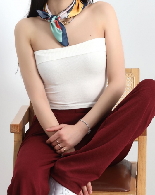 Straplez Bluz Ekru - 30289.251.