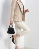 Gold Düğmeli Blazer Ceket Vizon - 912.1247.