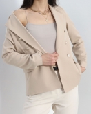 Gold Düğmeli Blazer Ceket Vizon - 912.1247.