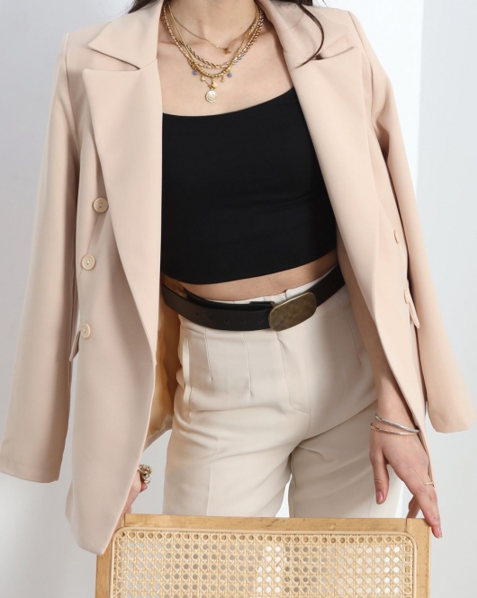 Blazer Ceket Bej - 18913.1247.