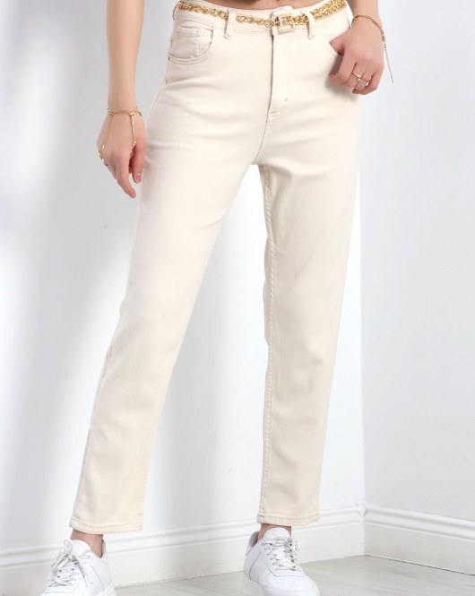 Boyfriend Kot Pantolon Bej - 40126.1939.