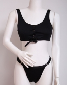 Çıtçıtlı Bikini Takım Siyah - 10057.1834.