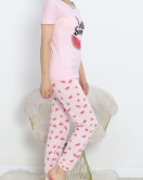 Desenli Pijama Takımı Açıkpembe - 18964.1567.