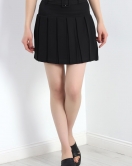 Kemerli Pileli Mini Etek Siyah - 30280.683.