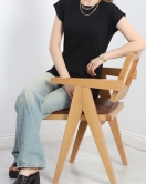 Bisiklet Yaka Tişört Siyah - 21570.200.