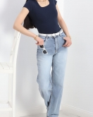 Kısa Kol Kare Yaka Body Lacivert - 21069.200.