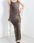 İp Askılı Uzun Sandy Elbise Leopar - 40173.1794.