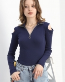 Omuz Dekolteli Body Lacivert - 19087.599.
