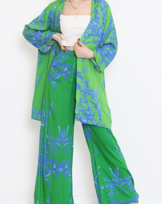 Kimono Takım Yeşilmavi - 10553.1095.