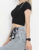 V Yaka Kaşkorse Body Siyah - 18588.1723.