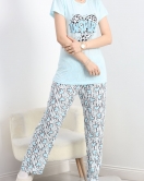 Baskılı Kısa Kol Pijama Takımı Bebemavi - 241.1287.