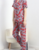 Düğmeli Pijama Takımı Gri - 50083.1857.