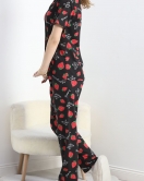 Düğmeli Pijama Takımı Siyah - 50078.1857.