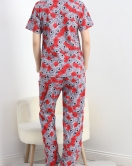 Düğmeli Pijama Takımı Gri - 50083.1857.