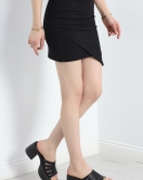 Zra Crep Drapeli Mini Etek Siyah - 30107.316.