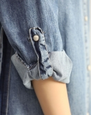 Kuşaklı Düğmeli Oversize Kot Elbise Karyıkama - 60072.1946.