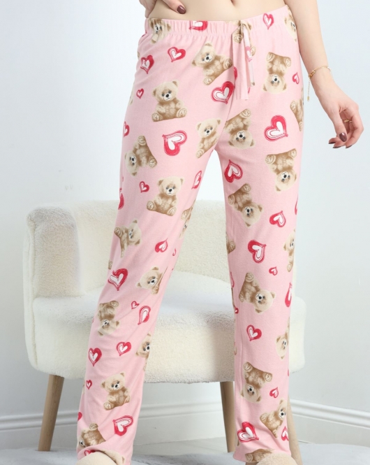 Süet Pijama Altı Pudra - 50112.1050.