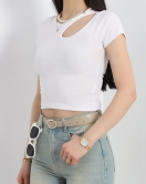 Damla Dekolteli Body Kırıkbeyaz - 18602.1723.