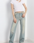 Damla Dekolteli Body Kırıkbeyaz - 18602.1723.