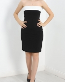 Straplez Sandy Mini Elbise Siyahbeyaz - 40206.1794.