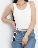 Fitilli Kaplı Çıtçıtlı Body Beyaz - 5068.125.