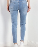 Skinny Dar Paça Kot Pantolon Açıkmavi - 30325.1946.