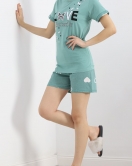 Kısa Kol Şortlu Pijama Takımı Mint1 - 18956.1567.